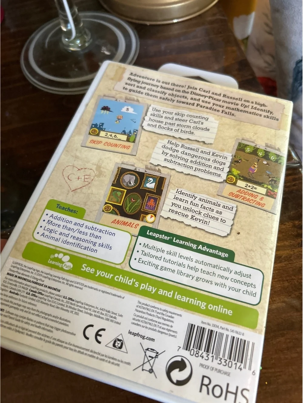 Leapster Learning Game Cartridge - Disney Pixar UP - Educational Kids Game